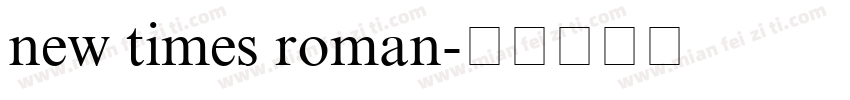 new times roman字体转换
